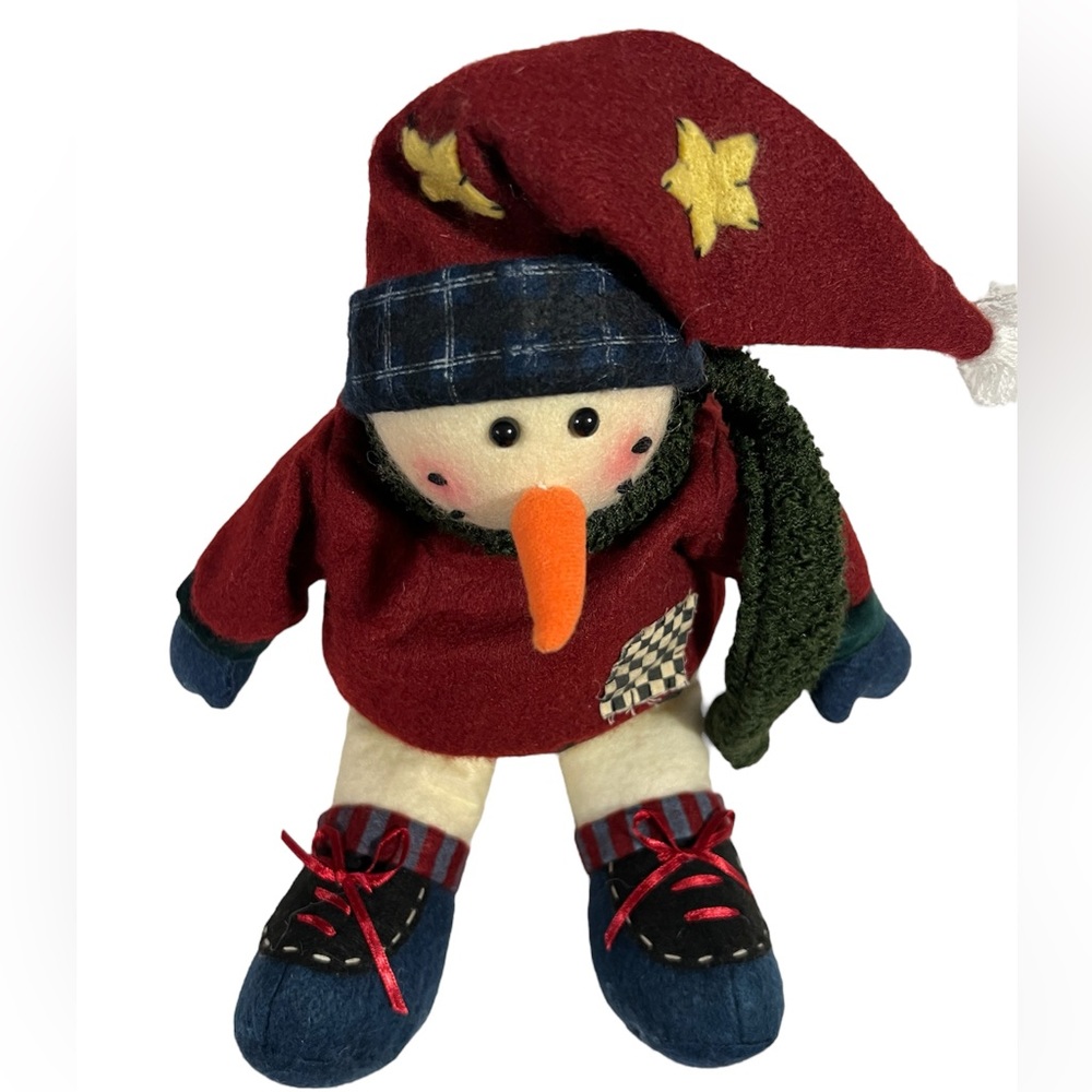 Weighted plush winter Christmas snowman - Picture 2 of 10